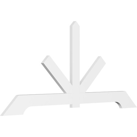 Ekena Millwork Vanguard Architectural Grade PVC Gable Bracket, 108"W x 49 1/2"H x 2"D x 6"F, 11/12 Pitch GBP108X50X0206VAN00